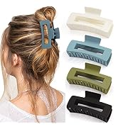 Canitor 4 PCS Hair Claw Clips, Hair Clips Hair Clips for Thick Hair Strong Hold Hair Matte French...