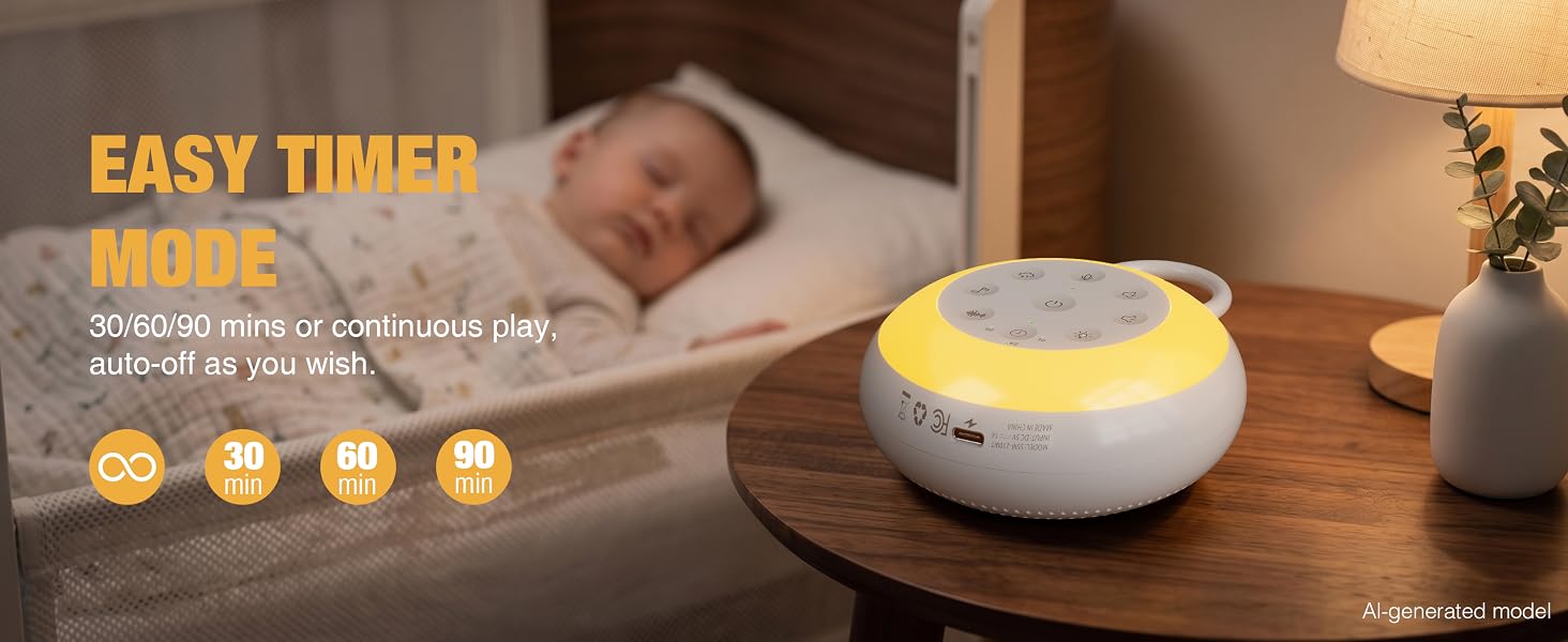 MEGATEK Portable Sound Machine with Easy Timer Mode