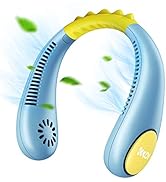 Kkdi Kids Neck Fan, Portable Bladeless Fan for Kid 4-14Y Girls & Boys, 2600mAh USB Personal Mini ...