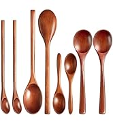 8Pcs Small Wooden Spoons for Eating, Wood Honey Spoon for Tea, Coffee&Soup, Little Tiny Wooden Se...