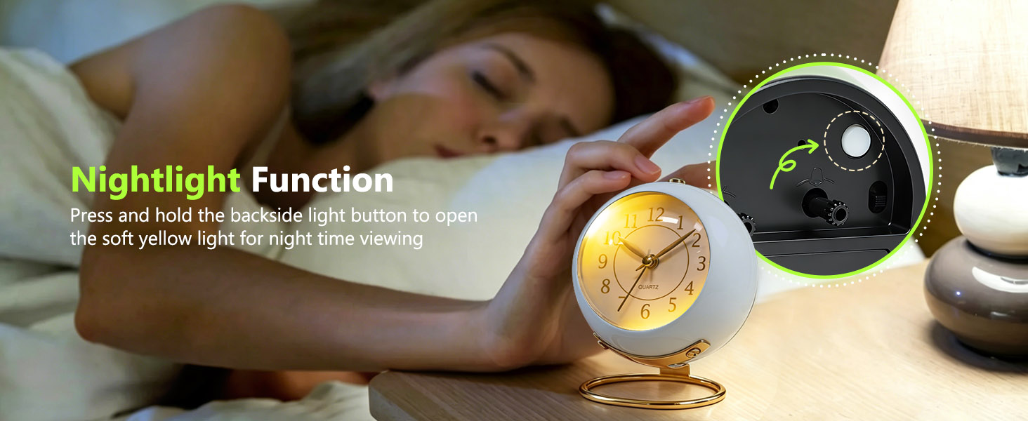 Azxb Analog Alarm Clock