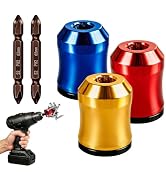 3PCS Magnetic Screw Ring, 1/4 Inch/ 6.35mm Universal Magnetic Drill Bit Holder - Removable Screwd...