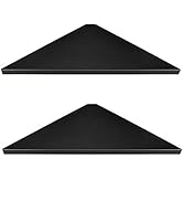 evron Corner Mounting Shelf,Easy to Install Wall Corner Shelf,Wood Immitation with Hole Pattern,S...