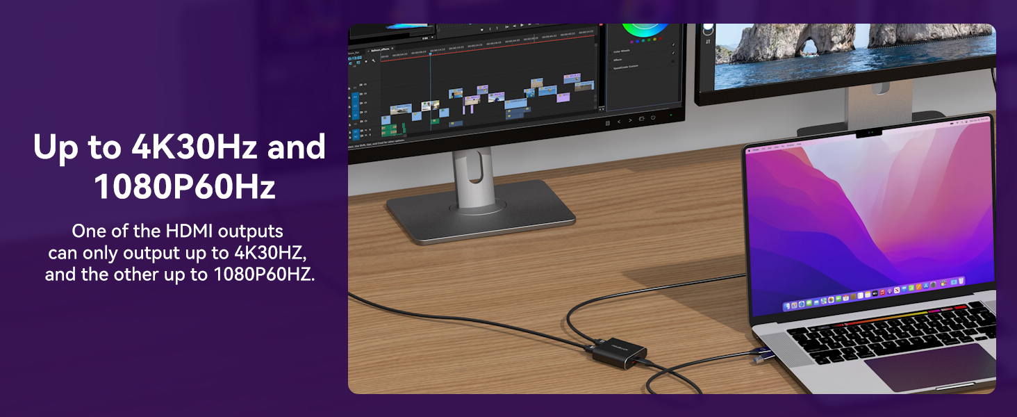 USB to Dual HDMI Adapter