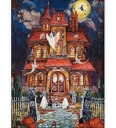 Halloween Fright Night 500 Pieces Jigsaw Puzzles for Adults, Halloween Decoration for Family Part...