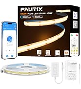 PAUTIX Smart COB LED Strip Light 32.8ft/10m,Warm White 2700K LED Strip,Compatible with Alexa/Goog...