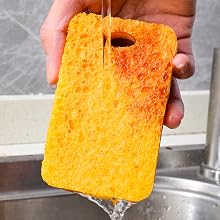 Compressed Cellulose Sponges Non-Scratch Natural Sponge Cleaning Scrub Sponge kitchen Cut-Outs DIY