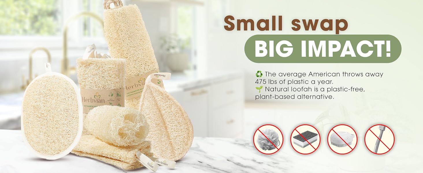 Natural loofah compare to synethic sponges
