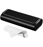 RayLove Hard Shell Glasses Case, Lightweight Leather Eyeglass Case, Travel-Friendly Sunglasses Pr...
