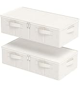 ENUMAIL Underbed Storage Box, Foldable Under Bed Storage Bags Container, Underbed Storage Organiz...