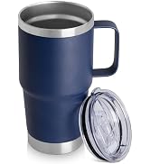 20oz Tumbler with Lid, Stainless Steel Tumbler with Handle, Metal Insulated Travel Coffee Mug wit...