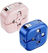 Multi Charging Cable 4.5A,4Ft/2Pack Multi Chargers for All Devices 3 in 1 Retractable Car Cable F...