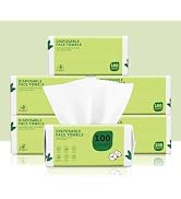 Disposable Face Towels 600 Count, Biodegradable Ultra Soft & Thick Facial Towels for Sensitive Sk...