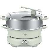 Rosewill 12.7 QT Electric Hot Pot with Multiple Functions, Split Design with 11.8 inch Wider Cook...