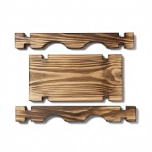 Carbonized pine wood texture detail on wine rack