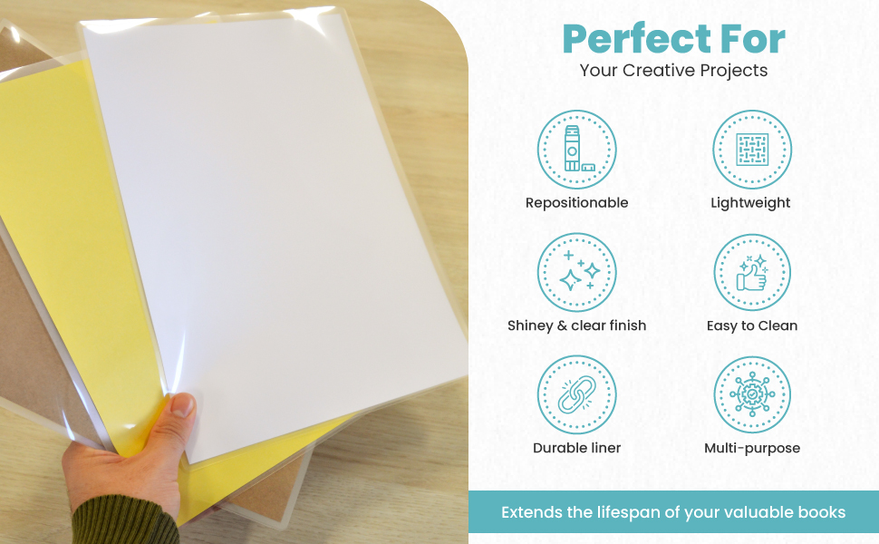 Con-Tact Brand Clear Adhesive Protective Liner, Protect Books and Documents