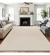 SHACOS Ultra Soft 6x9 Faux Rabbit Fur Area Rug for Living Room, Non Slip Washable Dense Pile Rugs...