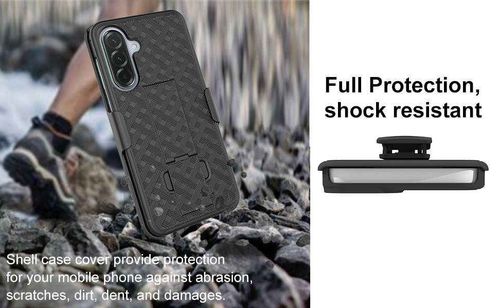 Ailiber for Samsung Galaxy A26 Phone Case Holster with Screen Protector