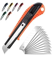 TIFICAL Box Cutter, Multi-Purpose Utility Knife for Cutting Depth, Box Cutter Retractable with 18...