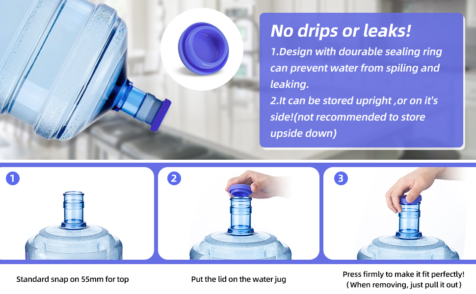 No drips or leaks! 5 gallon water jug caps