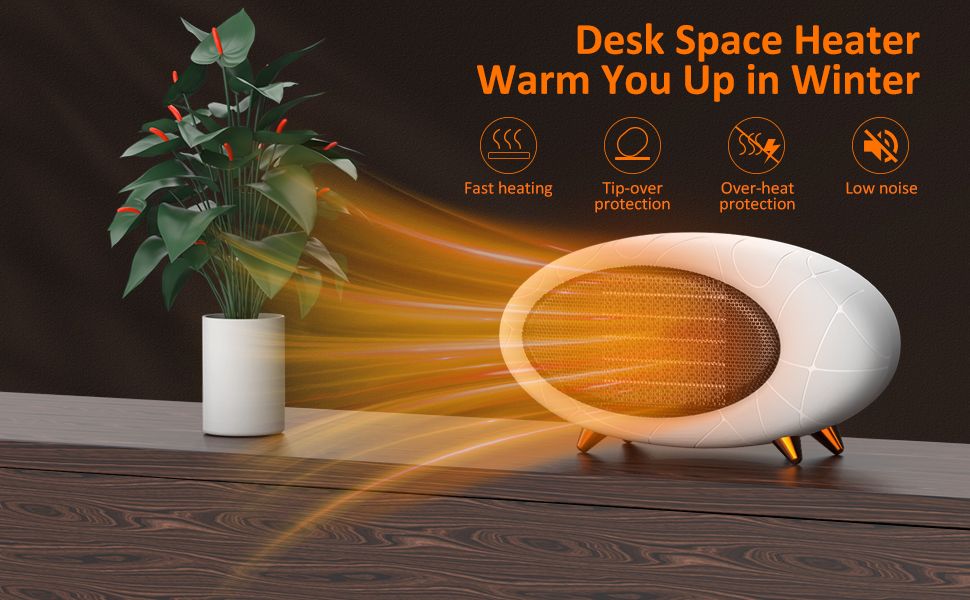 Desk space heater