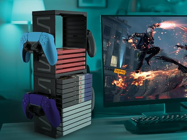 Game Storage Tower for PS5/ PS4/ Xbox Series