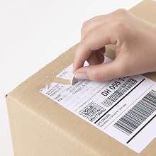 peeling label off box