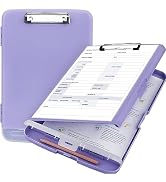 Meiikun Clipboard with Storage, Plastic Clipboards 8.5x11 with Pen Holder, High Capacity Nursing ...