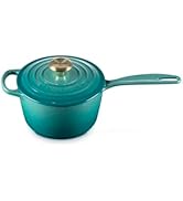 Le Creuset Enameled Cast Iron Signature Saucepan, 1.75 qt., Riviera