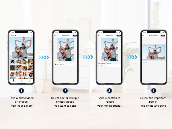 digital picture frames load from phone electronic picture frame