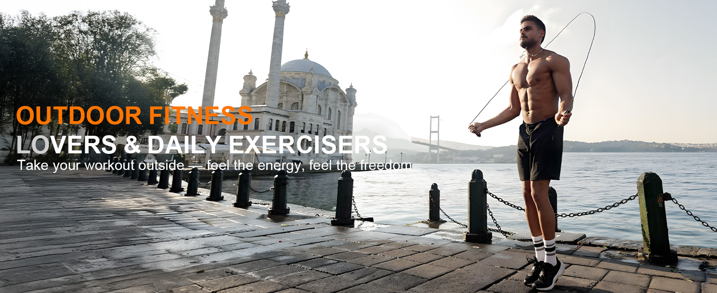 Fitness jump rope suitable for beginners and experienced users, supports full body workouts