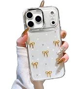 EYZUTAK Case for iPhone 17 Pro Max, Bling Glitter 3D Bowknot Phone Case Cute Sparkly Crystal Clea...
