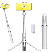 Colorlizard Selfie Stick Tripod with Remote, Phone Tripod with Extendable Phone Holder, Portable ...
