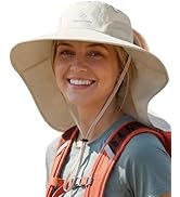 Camptrace Sun Hats for Women Men UPF 50+ UV Protection Wide Brim Hiking Fishing Hat with Neck Flap
