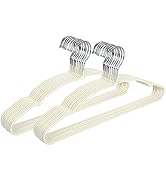 TOPIA HANGER Non-Slip Plastic Hanger, Adult Space Saving Metal & Plastic Coating Clothes Hangers,...