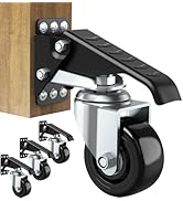 SOLEJAZZ Workbench Caster Wheels 920 LB Retractable Casters 3" Heavy Duty Retractable Wheels for ...