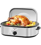 VEVOR Roaster Oven, 14QT Fast-Cooking Turkey Roaster, 150-450? Adjustable Temperature Electric Ro...