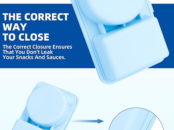 3 Pack Silicone Reusable Snack Containers with Lids, Double Compartment Snackle Box Containers