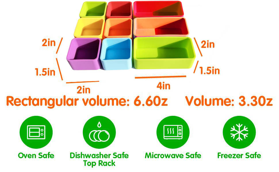 Silicone Bento Lunch Box Dividers