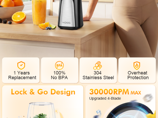 15Piece All in One Single Serve Kitchen Blender Set Smoothie Blender 1000W handheld little Personal
