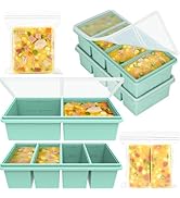 2 Cup &1 Cup Silicone Freezer Trays with Lids, Silicone Soup Freezer Molds, Easily prepare portio...