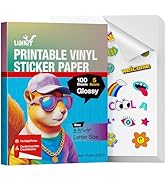 Uinkit 105 Sheets Premium Glossy Printable Vinyl Sticker Paper for World Cup Sticker Kids Crafts ...