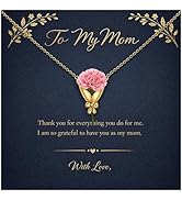 Roe Dolph Mothers Day Gifts for Mom and Daughter Matching Dresses Flower Holder Necklace Pendant ...
