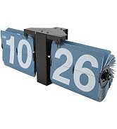 Mechanical Flip Desk Clock, Large Numbers Retro Vintage Automatic Clock, Battery Compartment Gear...