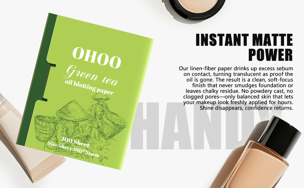 instant matte blotting papers