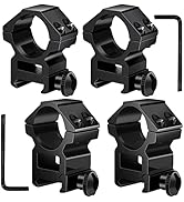 Miaozhun 1 Inch Scope Rings, High Profile x2 & Medium Profile x2 Scope Mount Rings for 20mm Picat...