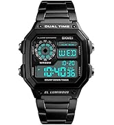 FANMIS Men's Luxury Digital Quartz Waterproof Wrist Watches Dual Time Countdown Alarm Stopwatch B...