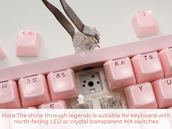 shine through keycaps