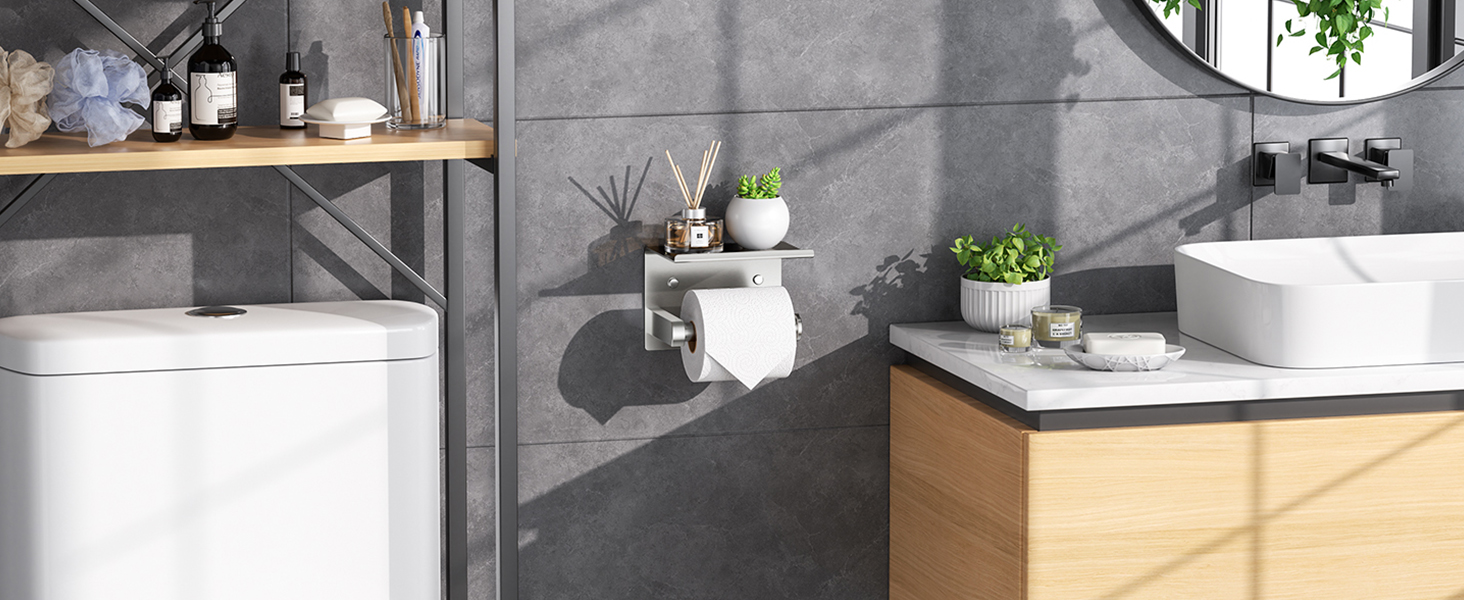adhesive toilet paper holder