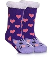 SDBING Kids Warm Slipper Socks Cozy Soft Thick Winter Indoor Christmas Socks for Boys Girls
